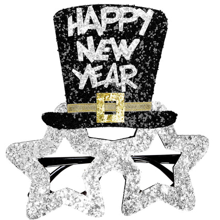 Widmann SRL Bril, Happy New Year Zilver