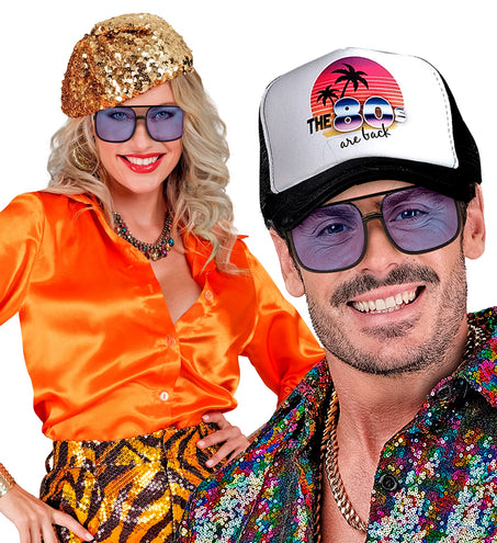 Widmann SRL Bril met blauwe glazen jaren 90 hiphop