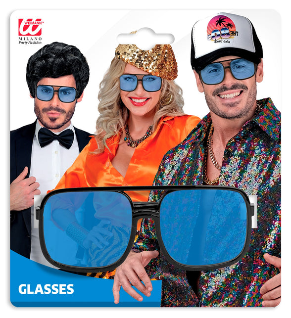 Widmann SRL Bril met blauwe glazen jaren 90 hiphop