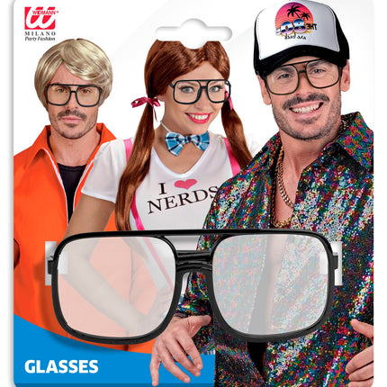 Widmann SRL Bril prins Bernardo zwart met blank glas