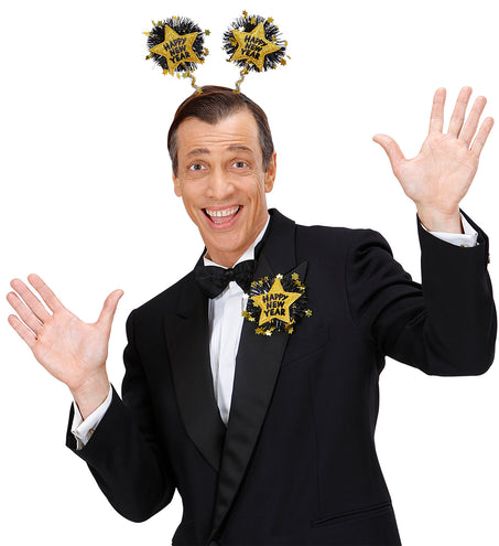 Widmann SRL Broche Happy New Year goud