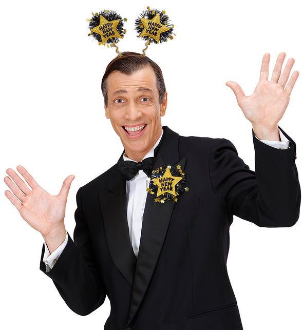 Widmann SRL Broche Happy New Year goud