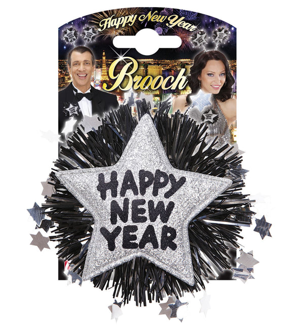 Widmann SRL Broche Happy New Year zilver