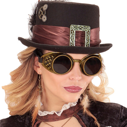 Widmann SRL Bronze steampunk stof bril