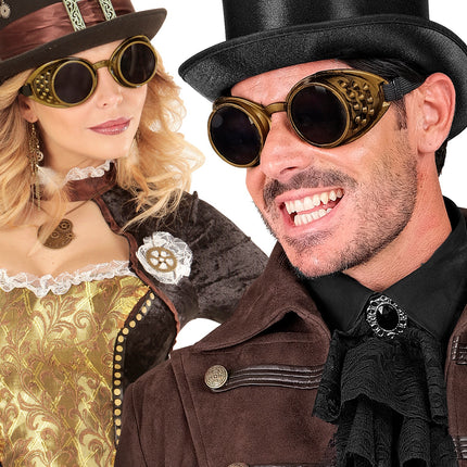 Widmann SRL Bronze steampunk stof bril