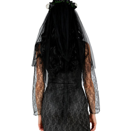 Widmann SRL Bruidsluier met schedels en rozen