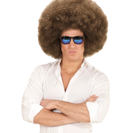 Widmann SRL Bruine afro pruik