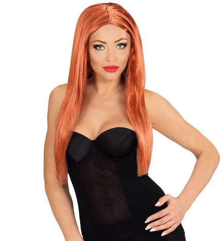 Widmann SRL Bruine pruik met lang stijl haar