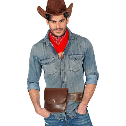 Widmann SRL Bruine riem met portemonnee