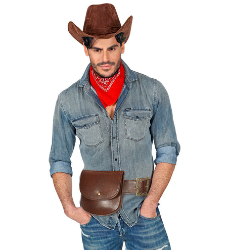 Widmann SRL Bruine riem met portemonnee