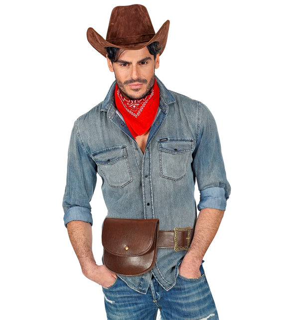 Widmann SRL Bruine riem met portemonnee