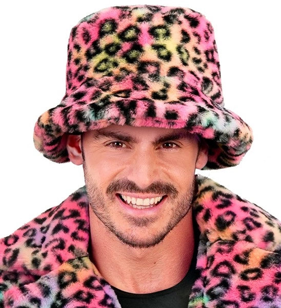 Widmann SRL Bucket hat pluche luipaard multi Sanne