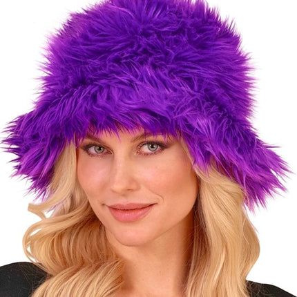 Widmann SRL Bucket hat pluche paars Lars