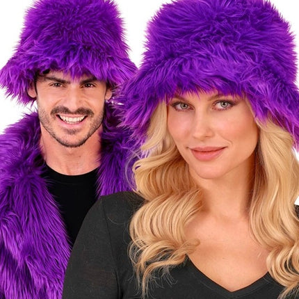 Widmann SRL Bucket hat pluche paars Lars