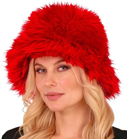 Widmann SRL Bucket hat pluche rood Mats