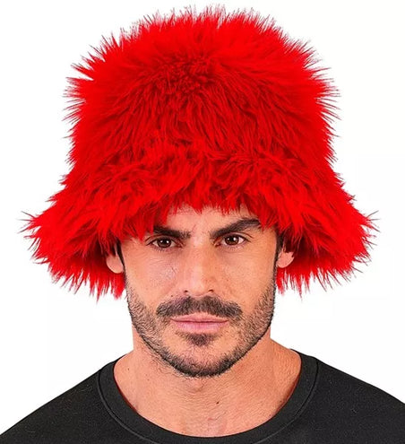 Widmann SRL Bucket hat pluche rood Mats