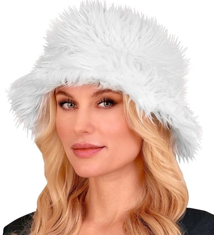 Widmann SRL Bucket hat pluche wit Sem