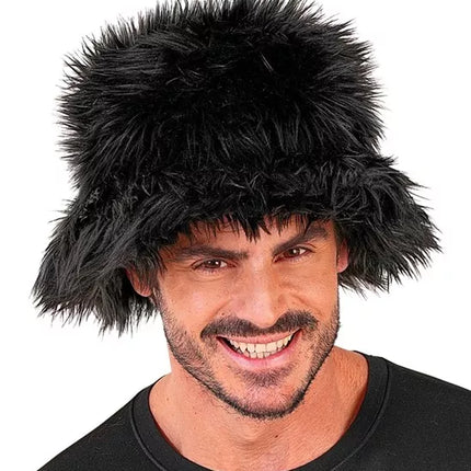 Widmann SRL Bucket hat pluche zwart Finn