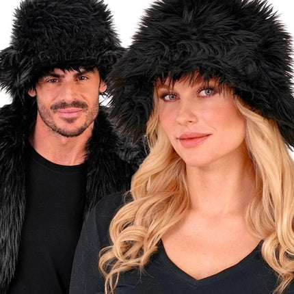 Widmann SRL Bucket hat pluche zwart Finn