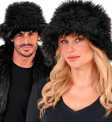 Widmann SRL Bucket hat pluche zwart Finn