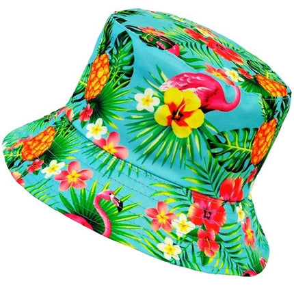Widmann SRL Bucket hat zomer party blauw kostuum Lotte