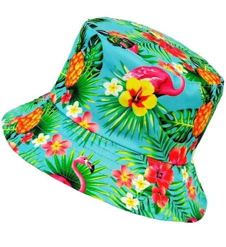Widmann SRL Bucket hat zomer party blauw kostuum Lotte