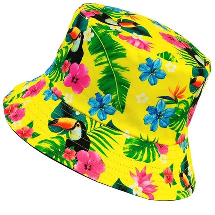 Widmann SRL Bucket hat zomer party geel kostuum Thijs