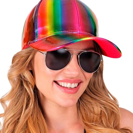 Widmann SRL Cap regenboog holografisch hoed Evi