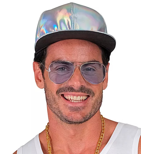 Widmann SRL Cap zilver holografisch hoed Sanne