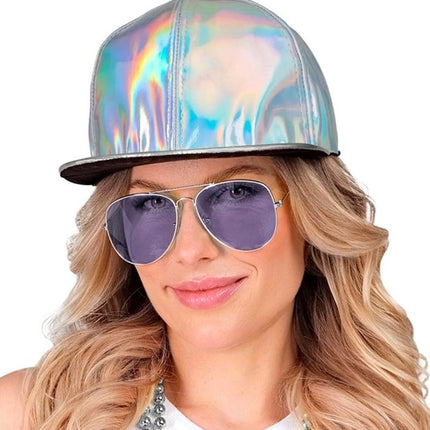 Widmann SRL Cap zilver holografisch hoed Sanne