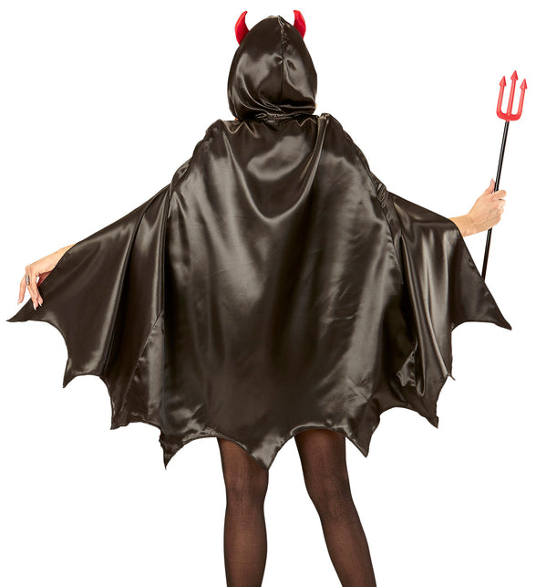 Widmann SRL Cape duivel pak zwart rood