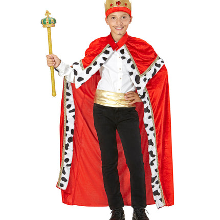 Widmann SRL Cape koning voor kinderen