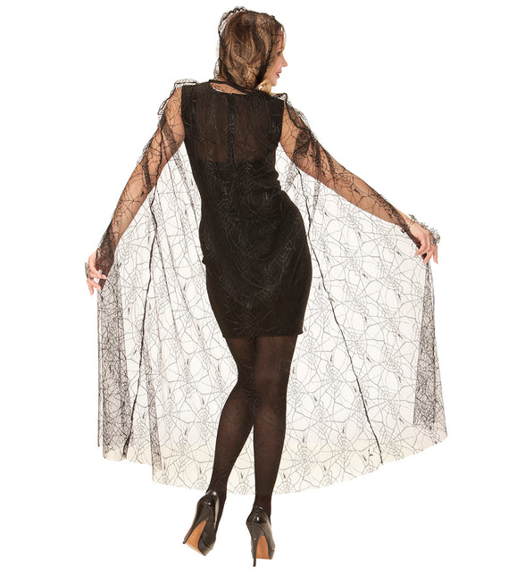 Widmann SRL Cape met muts spinnenweb