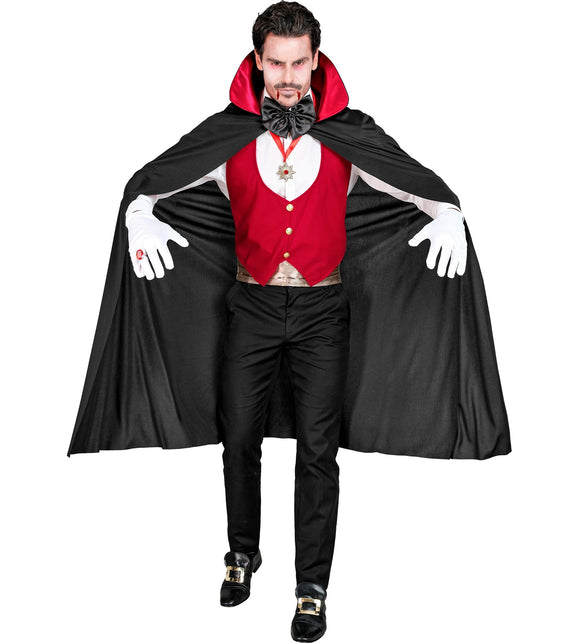 Widmann SRL Cape vampier volwassenen zwart/rood