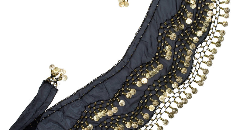 Widmann SRL Ceintuur buikdanseres zwart met muntjes