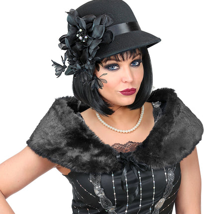 Widmann SRL Charleston hoed jaren 20 zwart