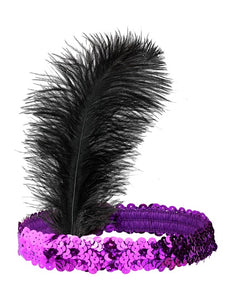 Widmann SRL Charleston hoofdband met pailletten paars