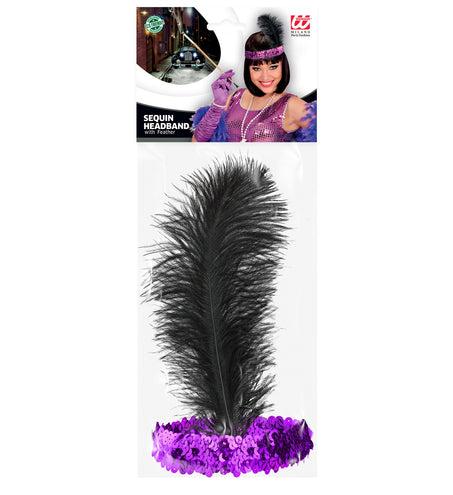 Widmann SRL Charleston hoofdband met pailletten paars