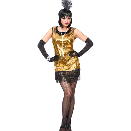 Widmann SRL Charleston jurk Mandy goud