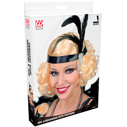 Widmann SRL Charleston pruik met hoofdband