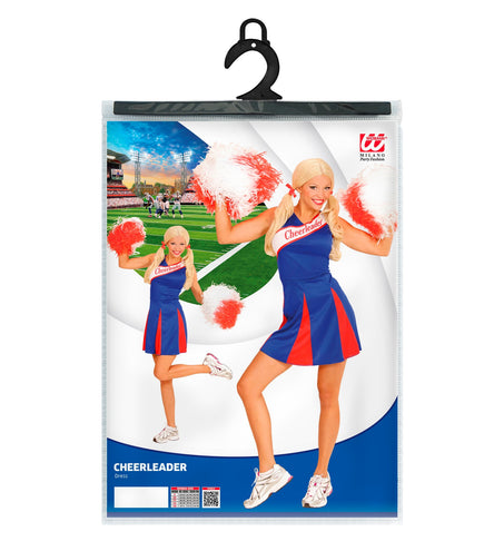 Widmann SRL Cheerleader kostuum blauw rood