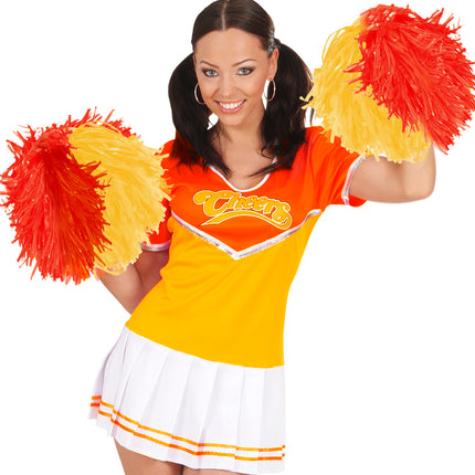 Widmann SRL Cheerleader pompom rood met geel