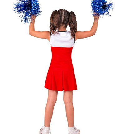 Widmann SRL Cheerleader rood kostuum Lynntje kinderen