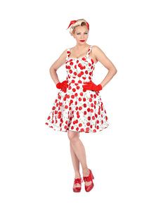 Widmann SRL Cherry white jaren 50 jurk