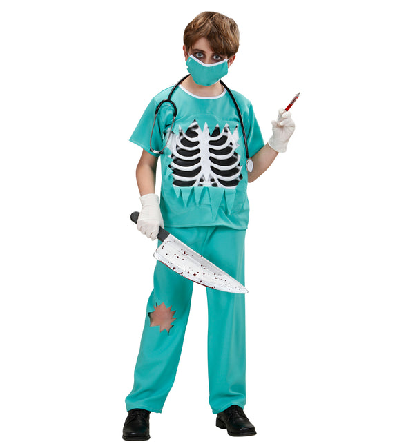 Widmann SRL Chirurg kostuum bloederige zombie dokter kind