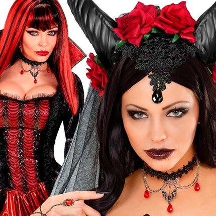 Widmann SRL Choker en oorbellen gotisch vampier Niek