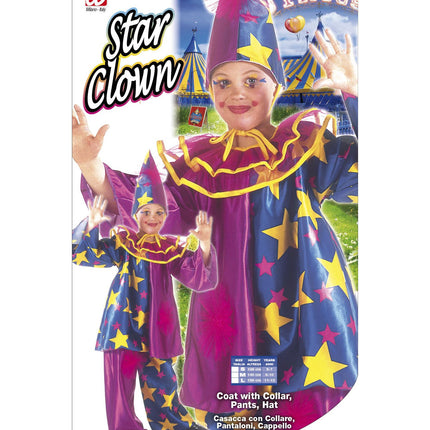 Widmann SRL Clown kostuum Sterre kind