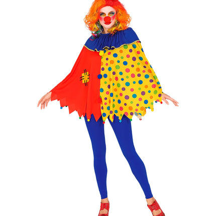 Widmann SRL Clown poncho volwassenen