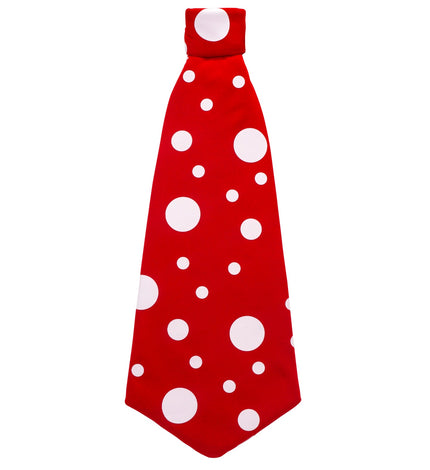 Widmann SRL Clown stropdas rood met witte bollen