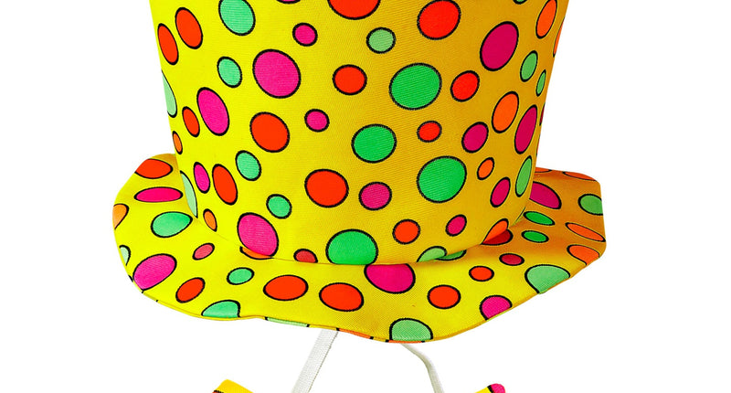 Widmann SRL Clowns hoed met strik geel kinderen